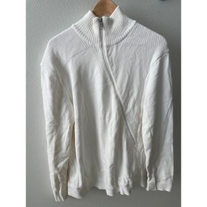 American Exchange Men Size L White Sweater/Sweatshirt